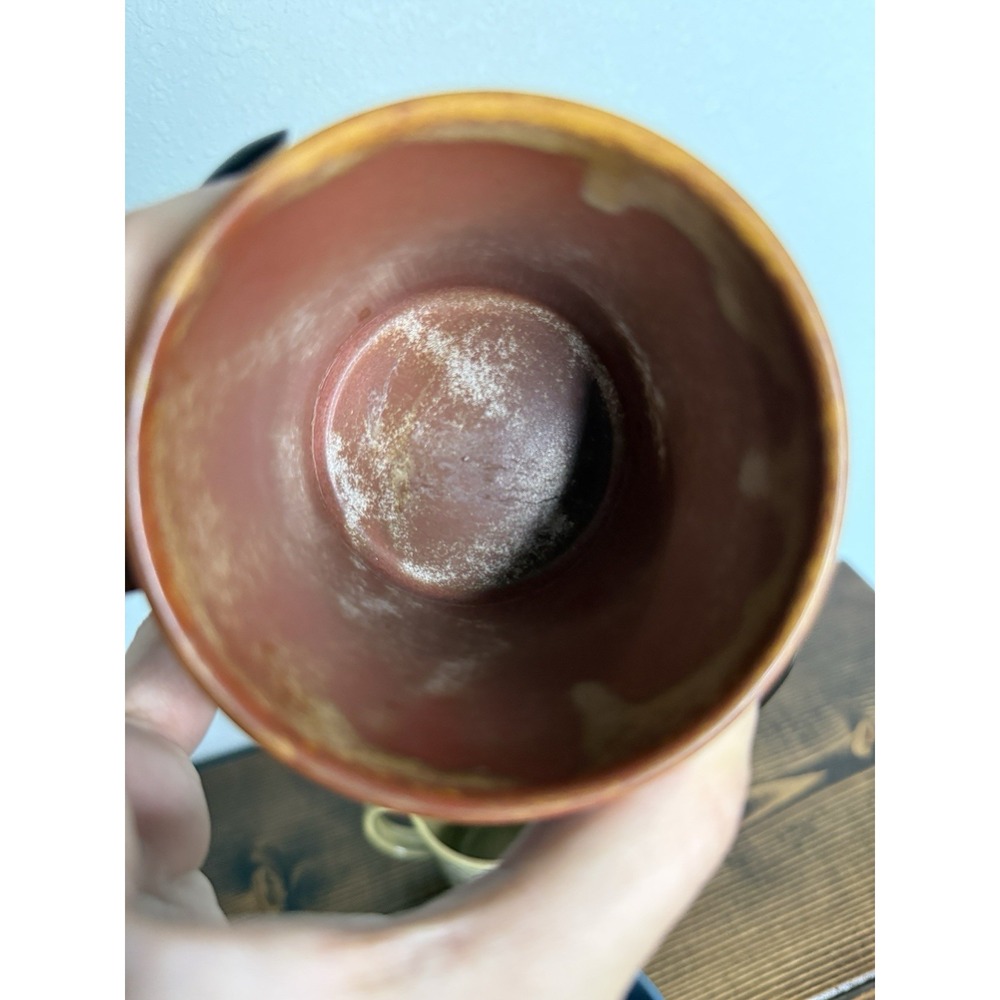 Vintage Pottery Barn Very Rare Cup Coffee Mug Vintage Set 3 Aztec Leaves - Picture 4 of 9